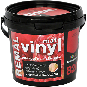 REMAL Vinyl Color Matt washable wall paint, 820 coral red, 250 g