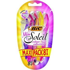 BIC Miss Soleil Color Collection, women's disposable razors, 8 pcs