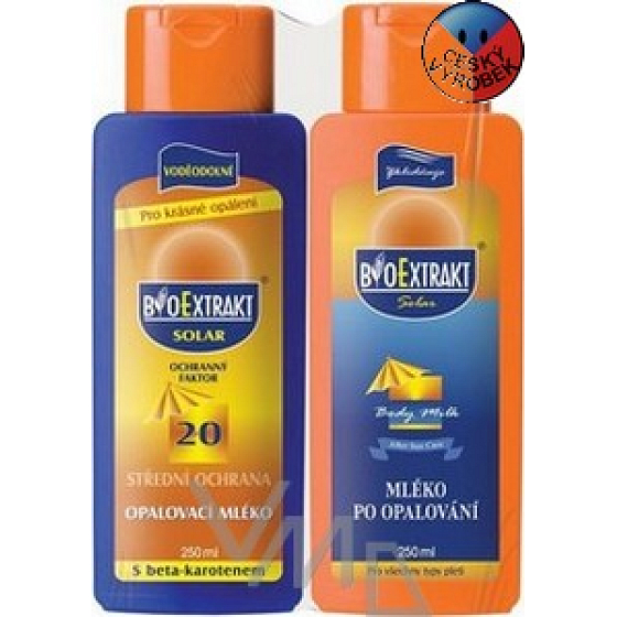 BioExtrakt SPF20 Suntan lotion 200 ml spray + milk 250 ml, cosmetic set