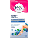 Veet Easy-Gel Body and Legs Wax Strips for Sensitive Skin 40 pieces + Perfect Finish Wipes for Final Care 4 pieces