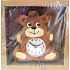 Nekupto Jolo Natura Clock Teddy Bear 17 x 17 cm