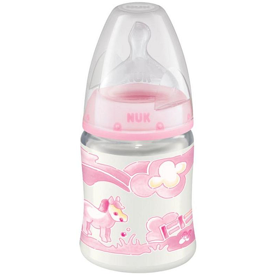 Nuk First Choice Baby Rose & Blue Bottle 0-6 months pink different designs 150 ml