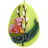 Lamb Easter candle metal mat light green egg 60 mm