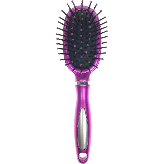 Hair brush oval 18 cm pink 40250