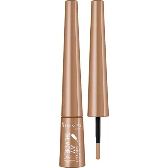 Rimmel London Brow This Way 3-in-1 Soft Powder Eyebrow Powder 001 Light Brown 2.5 g