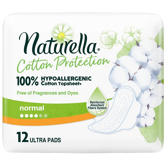 Naturella Cotton Protection Ultra Normal sanitary pads with wings 12 pieces