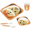 Albi Bamboo dining set for children Dog 5 piece set