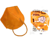 Famex Respirator oral protective 5-layer FFP2 face mask orange 1 piece