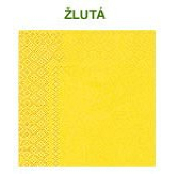 Delis Deluxe paper napkins 2 ply 33 x 33 cm 20 pieces color yellow