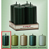 Lima Metal green candle cylinder 50 x 100 mm 4 pieces
