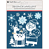 Christmas decorative stickers with glitter Santa and reindeer 18 x 23 cm