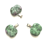 Anyolite / Ruby in Zoisite Apple of knowledge pendant natural stone 1,5 cm, relieves stress