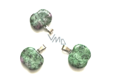 Anyolite / Ruby in Zoisite Apple of knowledge pendant natural stone 1,5 cm, relieves stress
