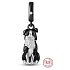 Charm Sterling Silver 925 Dog - Border Collie, Animal Bracelet Pendant