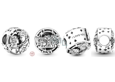 Charm Sterling silver 925 Marvel Star Wars Han Solo and Leia, bead on bracelet movie