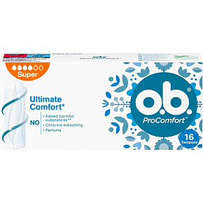 O.B. ProComfort Super tampons, 16 pcs