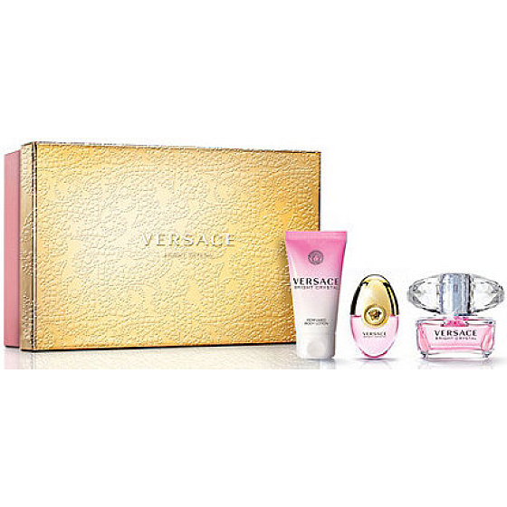 Versace Bright Crystal eau de toilette 50 ml + eau de toilette 10 ml + body lotion 50 ml, gift set