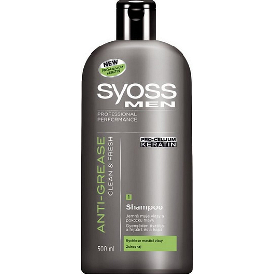Syoss Men Anti-Grease Clean & Fresh hair shampoo for every day 500 ml