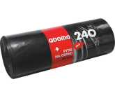 QDoma Garbage bags black 240 liters thick, 120 x 145 cm, 10 pieces