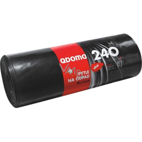 QDoma Garbage bags black 240 liters thick, 120 x 145 cm, 10 pieces