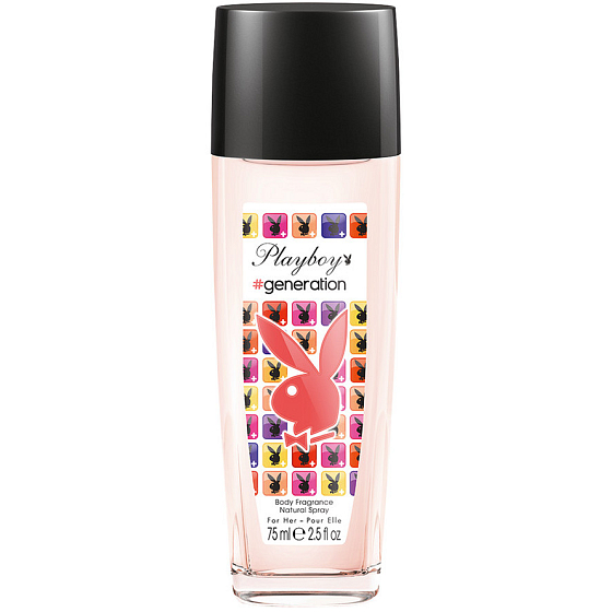 Playboy Generation for Her perfumed deodorant glass for women 75 ml