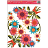 Window foil without glue corner flowers with bees 37 x 26 cm