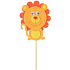 Felt lion pick 8 cm + skewer