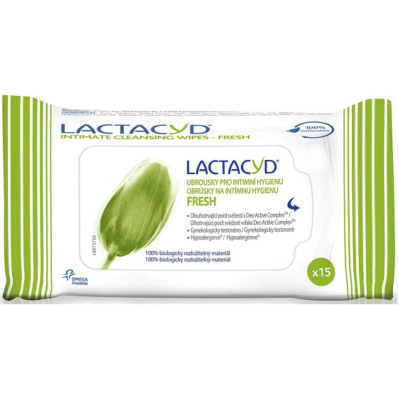 Lactacyd Fresh wet wipes for intimate hygiene 15 pieces