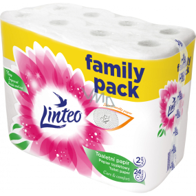 Linteo Care & Comfort toilet paper white 158 pieces 2 ply and 19 m, 24 rolls