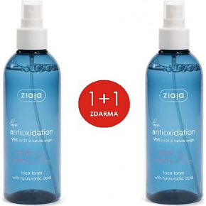 Ziaja Acai Berry skin tonic with hyaluronic acid spray 2 x 200 ml, duopack