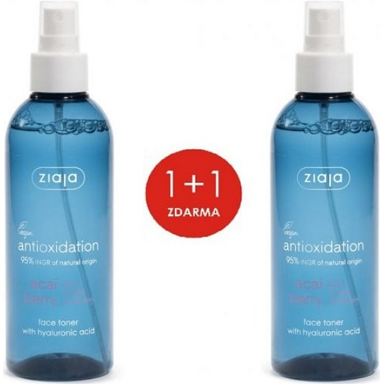 Ziaja Acai Berry skin tonic with hyaluronic acid spray 2 x 200 ml, duopack