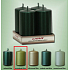 Lima Metal light green candle cylinder 50 x 100 mm 4 pieces