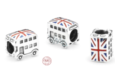 Sterling silver 925 London Doubledecker bus, travel bracelet bead