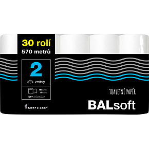 BALsoft 2-ply toilet paper, 30 rolls, 19 m roll