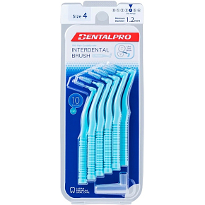 DentalPro Interdental Brush Curved 1.2 mm Blue, 10 Pieces DentalPro Interdental Brush Curved 1.2 mm Blue, 10 Pieces