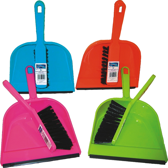 Clanax Dustpan and Brush Set, Various Colors, 1 Piece 6202