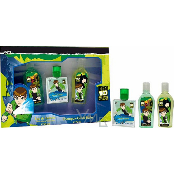 Cartoon Network Ben 10 eau de toilette 50 ml + shower gel 75 ml + shampoo 75 ml, baby cartridge