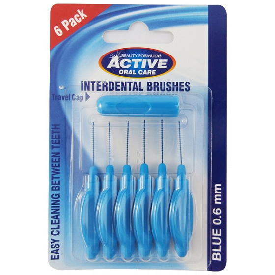 Beauty Formulas Interdental Brushes Blue 0.6 mm 6 pieces