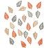 Leaves wooden natural color 2 cm 24 pieces