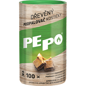 PE-PO Wooden Firestarter Cubes, 100 Starters