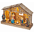 Emos Lighting wooden crib, 5 LEDs, warm white 26 x 19 cm