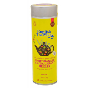 English Tea Shop Bio Rooibos Pomegranate and Blackcurrant 15 pieces of biodegradable tea pyramids in a recyclable tin can 30 g