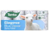 This Ellegance Blue Decor Fine Toilet Paper 156 shreds 3 ply 8 pieces