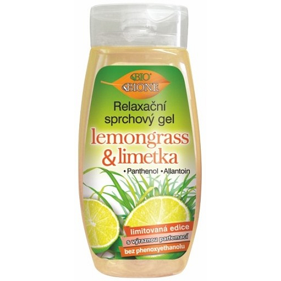 Bione Cosmetics Lemongrass & Lime relaxing shower gel for all skin types 250 ml