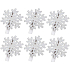 Snowflake peg wooden silver 30 mm 6 pieces