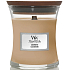 WoodWick Cashmere scented candle with wooden wick and lid glass small 85 g