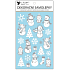 Christmas stickers with embossing Snowmen 14,5 x 25 cm