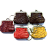 Wallet with clip 7 x 7 cm different colours