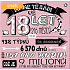 Nekupto card Anniversary 18 years 150 x 150 mm We love you for 18 years pink