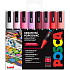 Posca Universal acrylic marker set 1,8 - 2,5 mm Love mix of warm tones 8 pieces PC-5M